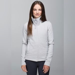 Lululemon Athletica En Route Heathered Light Grey Jacket